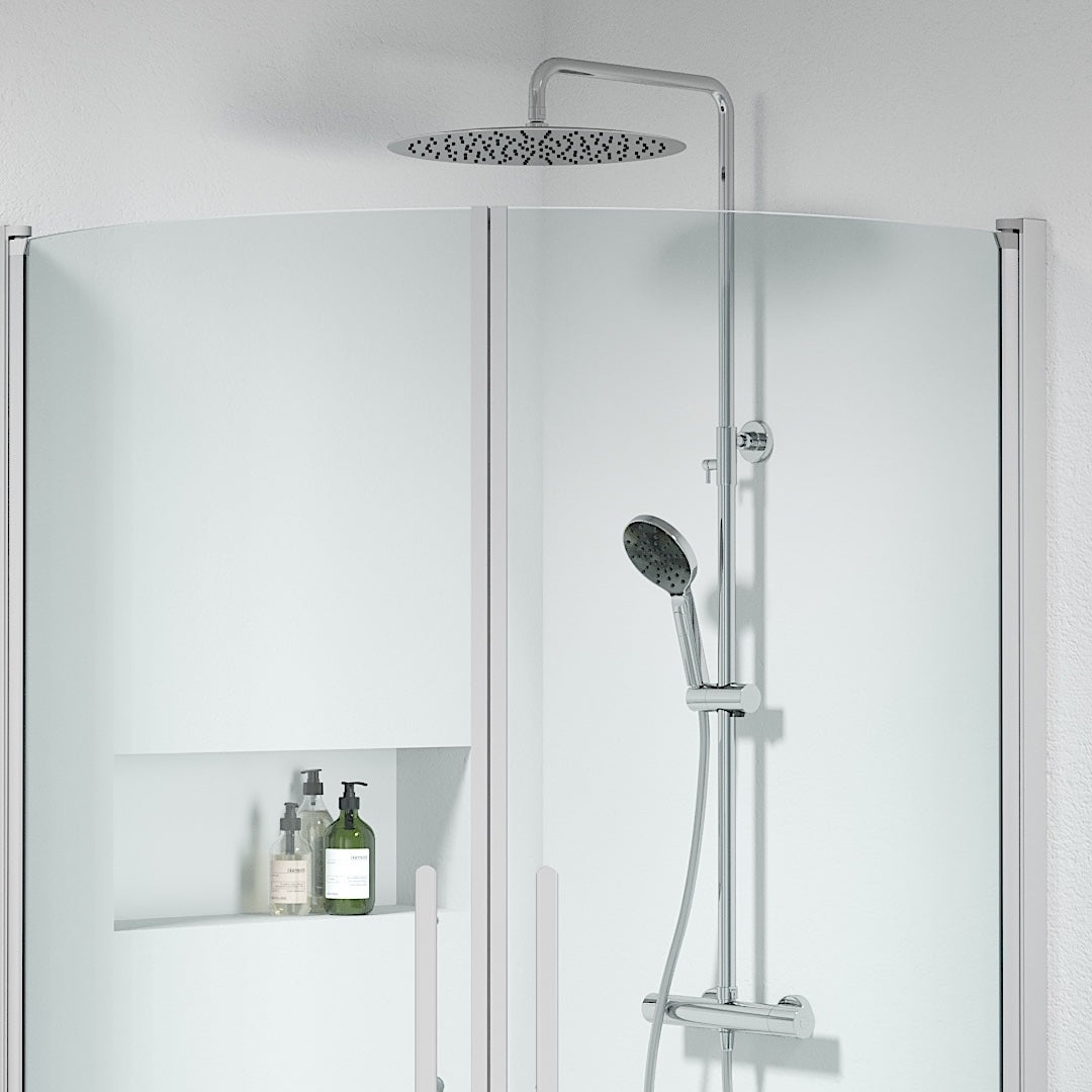 Dragør Duschsystem mit Thermostat und Kopfbrause Ø 40 cm 