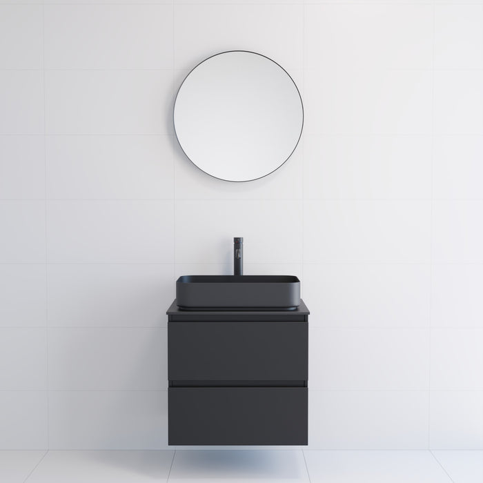 Borgsted Round Mirror with black frame