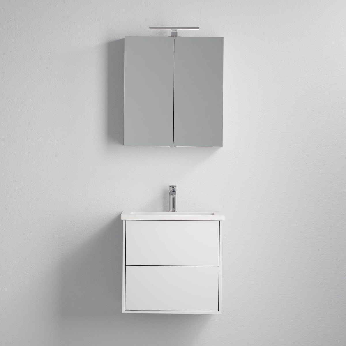 LED Mirror Cabinet Nordfeld Classic 60 cm, Matte White