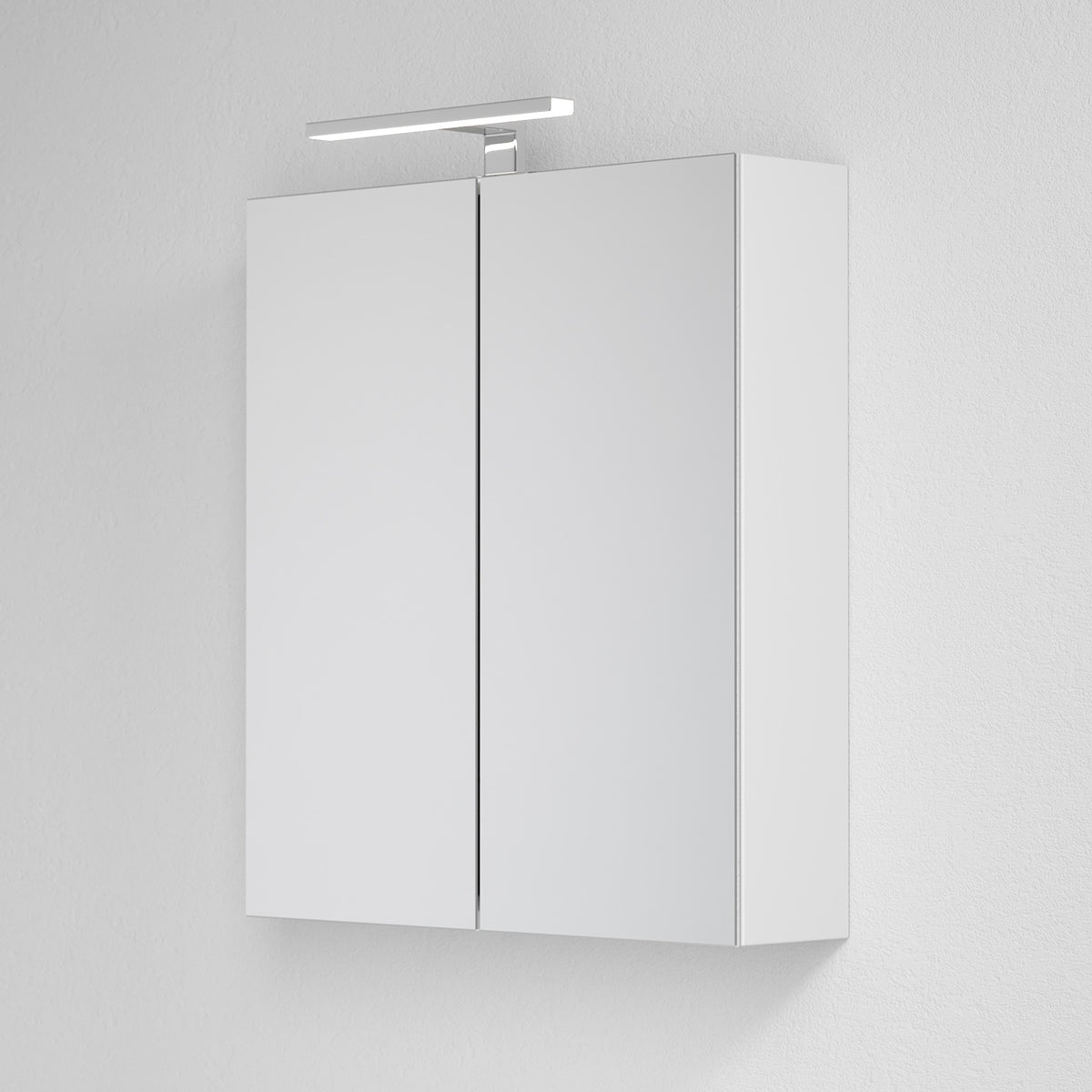 LED Spiegelschrank Nordfeld Classic 60 cm, Weiß Matt