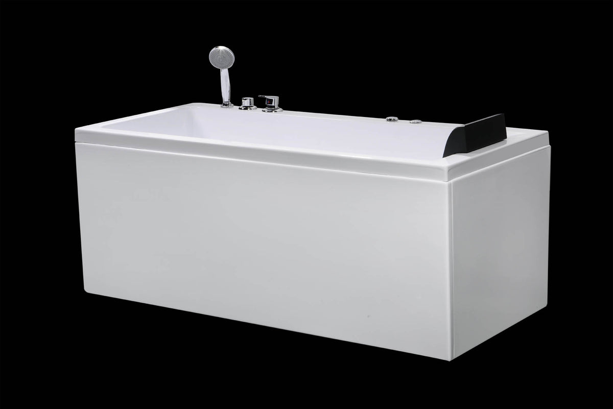 Wilson rectangular Whirlpool, 160 cm, White Glossy