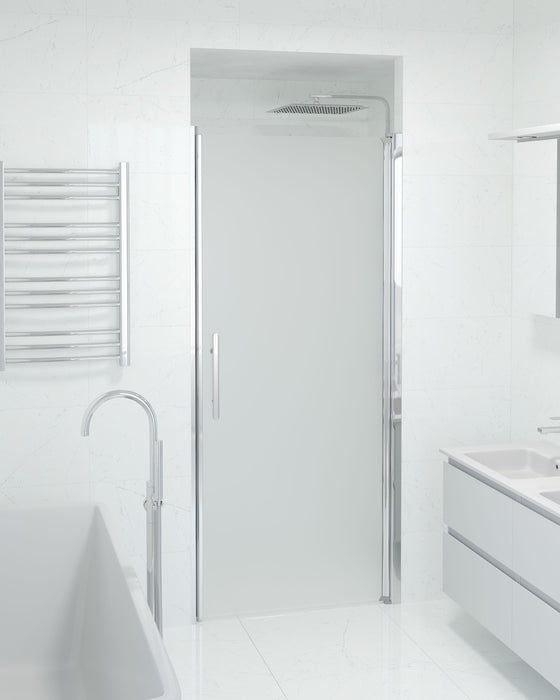 Vänern Niche Shower Door, Chrome Profile, matt Glass