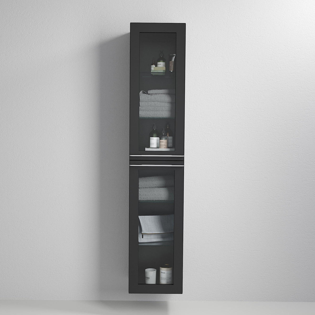 Veiholmen High Cabinet, Matte Black