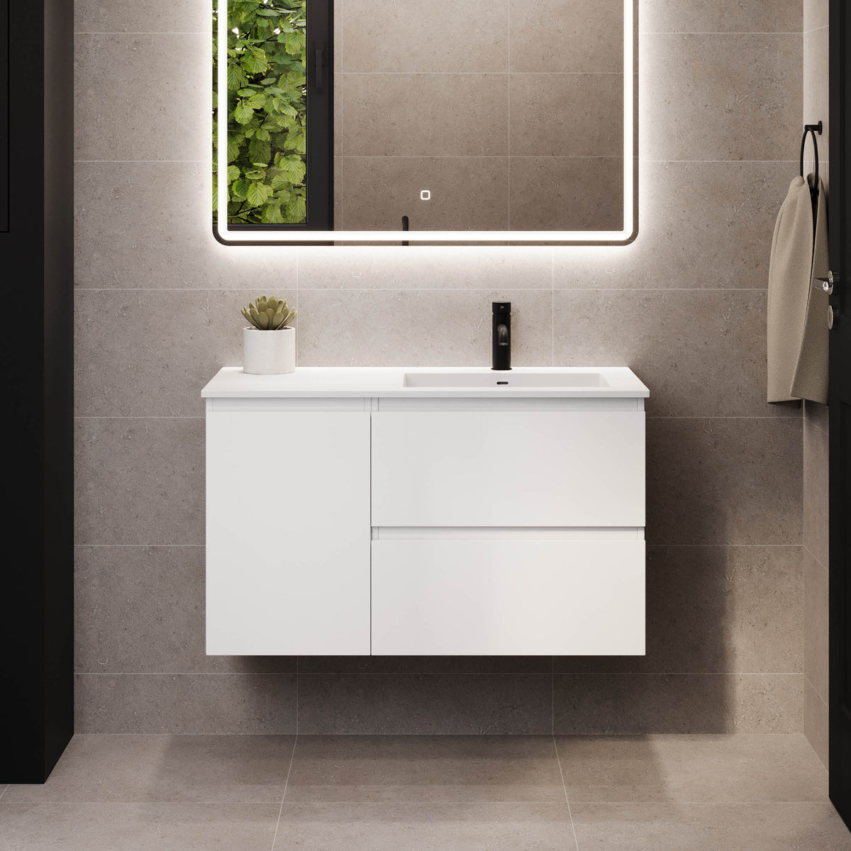 Sifjord Bathroom furniture, matt white