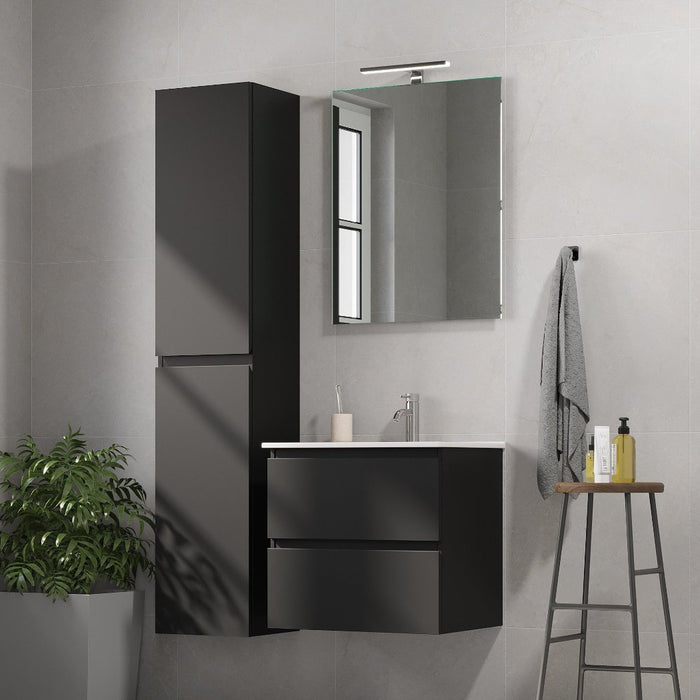 Saltnes Bathroom furniture, Matte Black