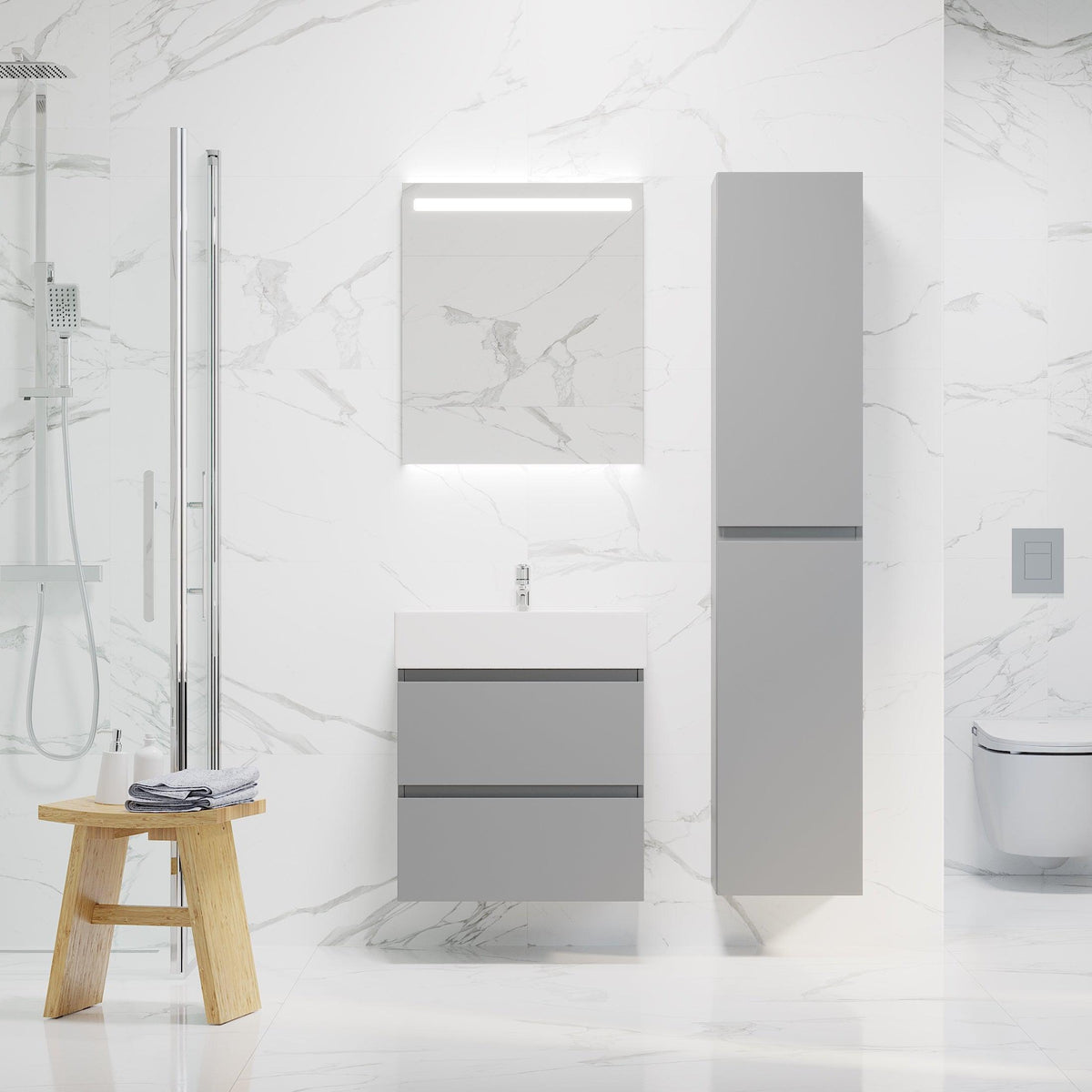 Sjøholt Bathroom Furniture, matt grey