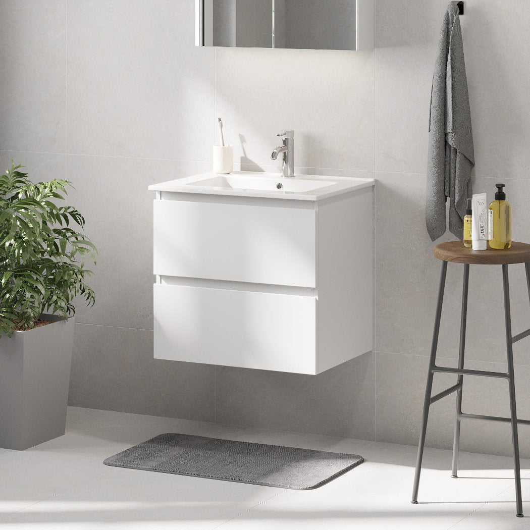 Saltnes Bathroom furniture, Matte White