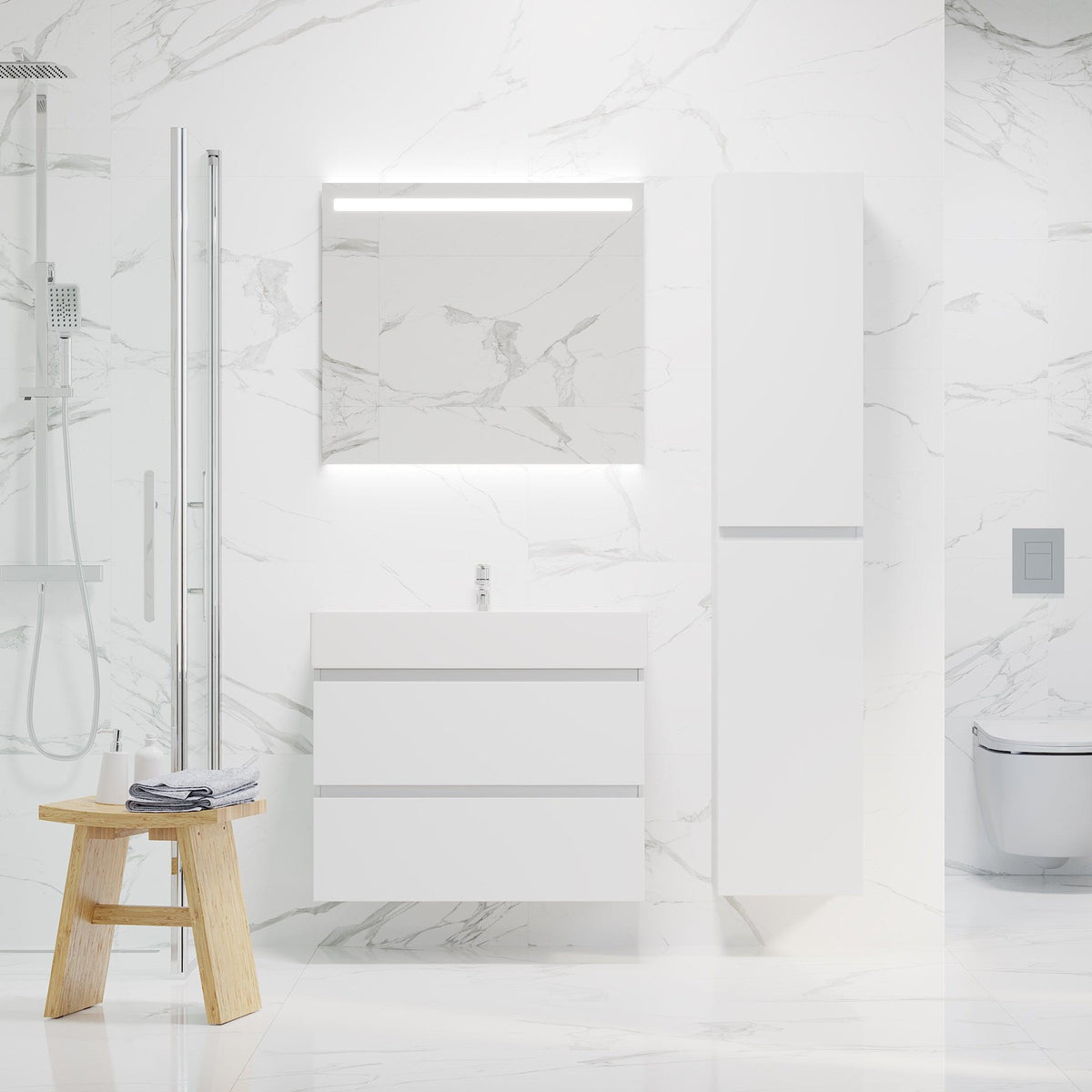 Sjøholt Bathroom Furniture, matt white