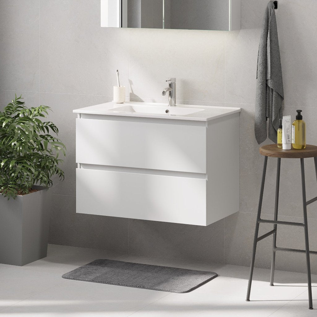 Saltnes Bathroom furniture, Matte White