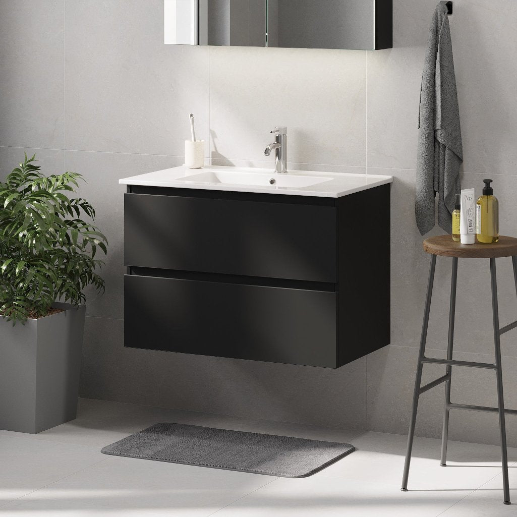 Saltnes Bathroom furniture, Matte Black