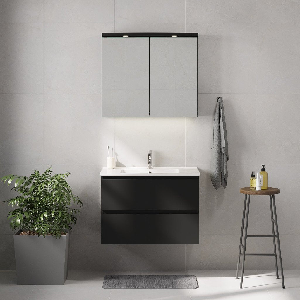 Saltnes Bathroom furniture, Matte Black