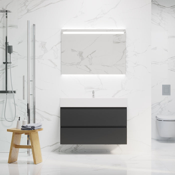 Sjøholt Bathroom Furniture, matt black