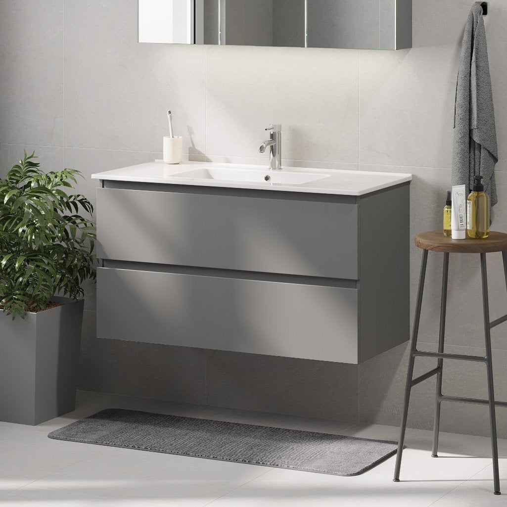 Saltnes Bathroom furniture, matt grey