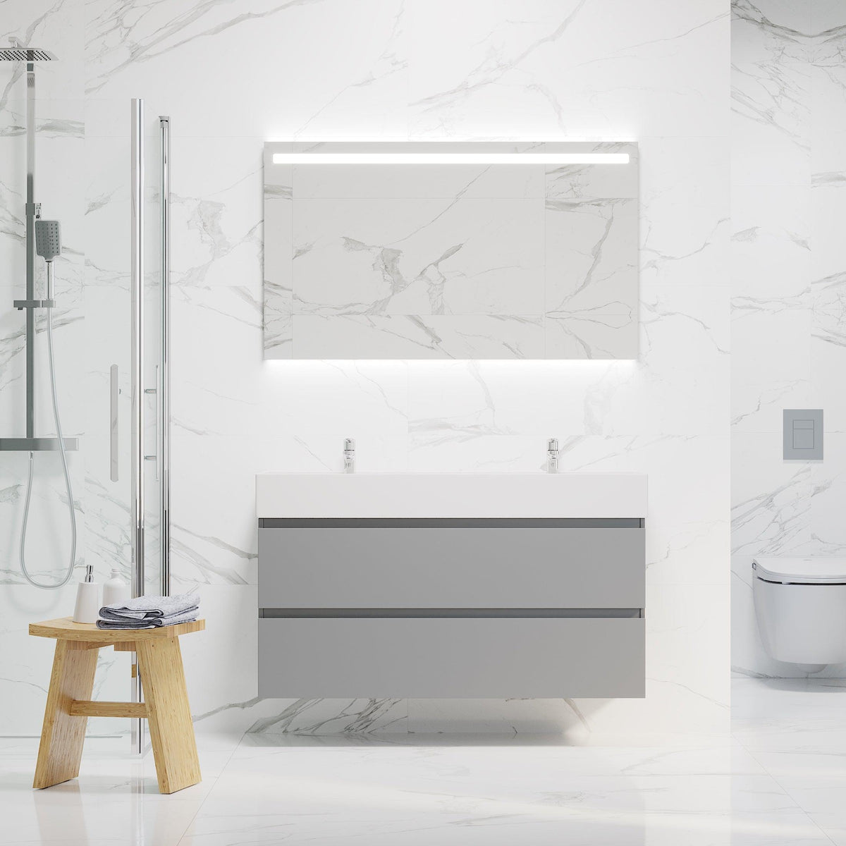 Sjøholt Bathroom Furniture, matt grey