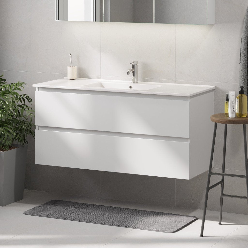 Saltnes Bathroom furniture, Matte White