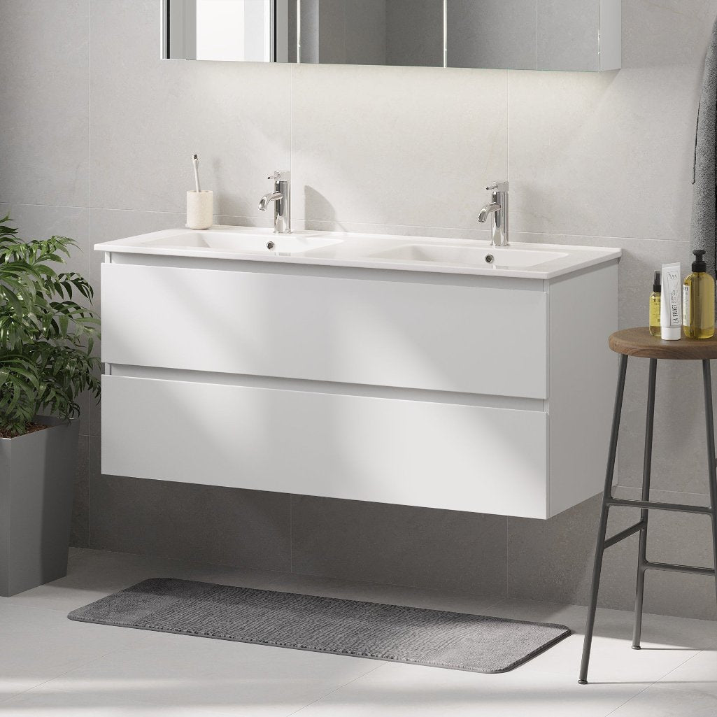 Saltnes Bathroom furniture, Matte White