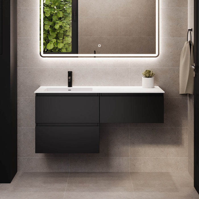 Sifjord Bathroom furniture, Matte Black