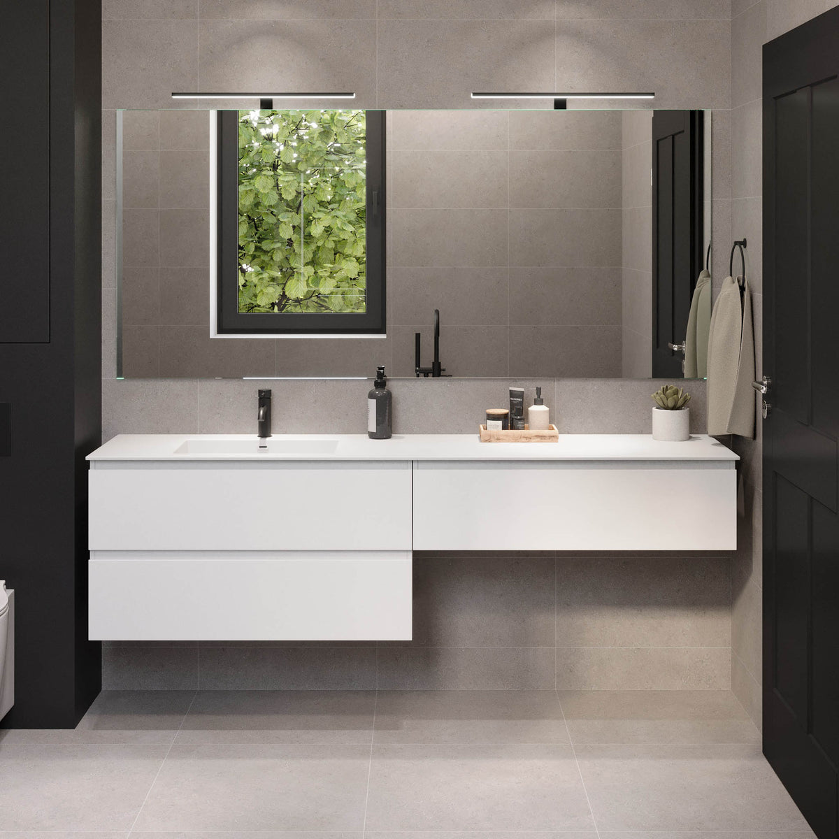 Sifjord Bathroom furniture, matt white