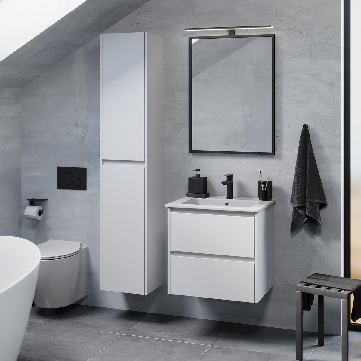 Myrkdalen Bathroom Furniture, Matte White