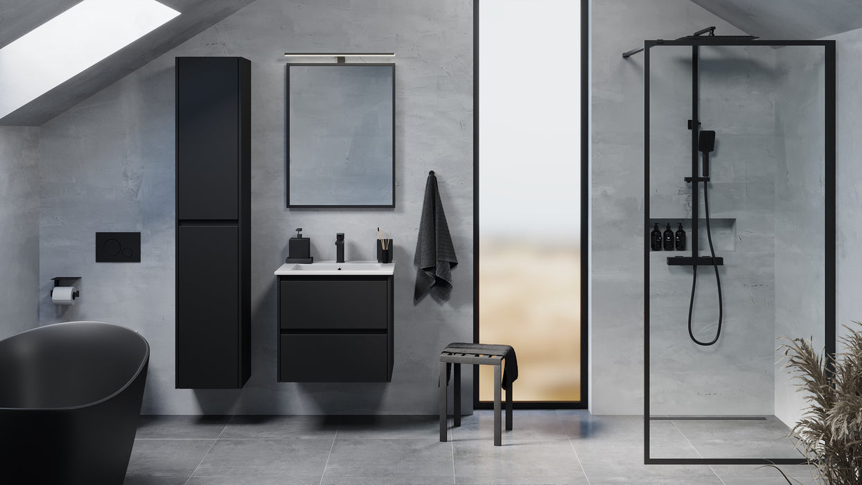 Molde Bathroom Furniture, matt black