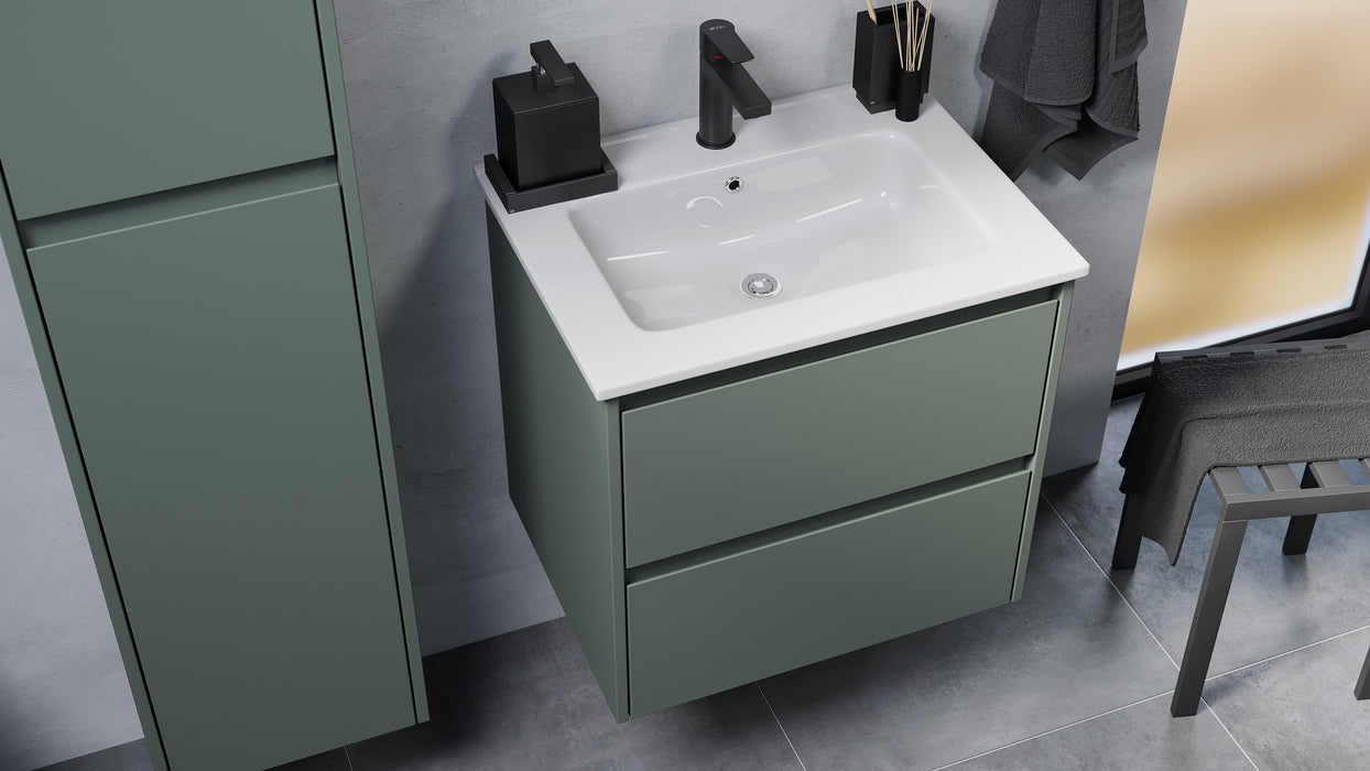 Molde Bathroom Furniture, matt Green