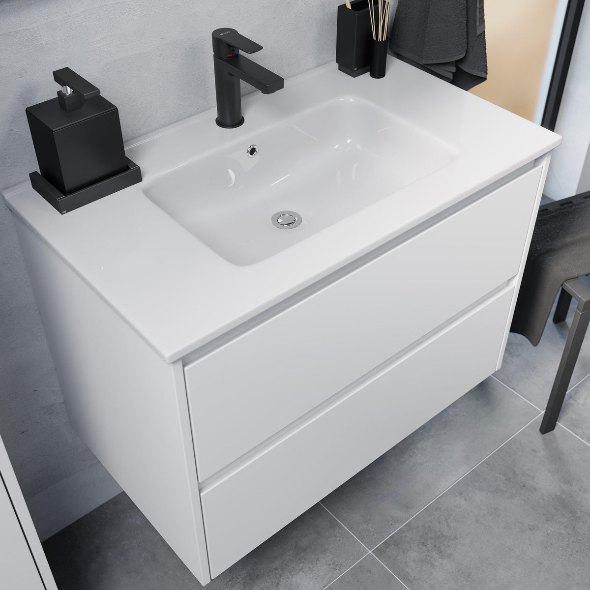 Myrkdalen Bathroom Furniture, Matte White