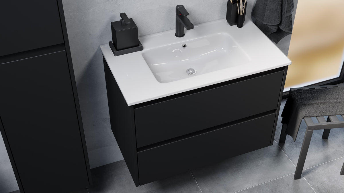 Molde Bathroom Furniture, matt black