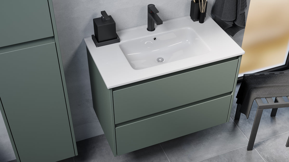 Molde Bathroom Furniture, matt Green