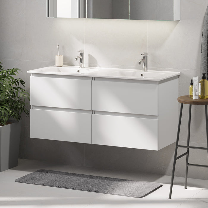 Saltnes Bathroom furniture, Matte White