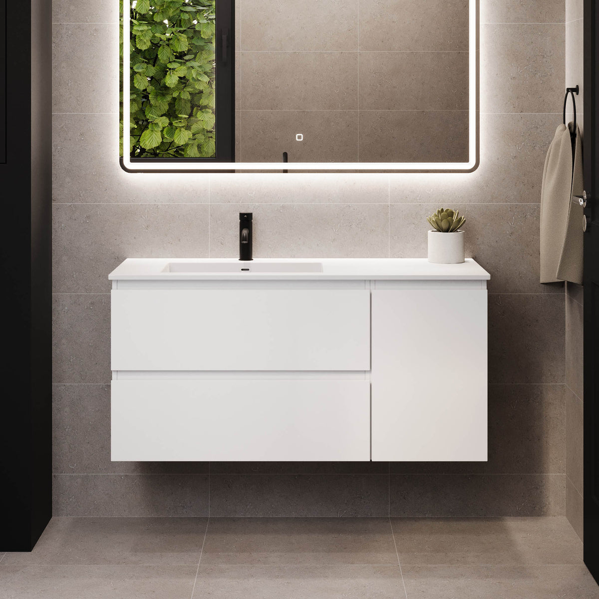 Sifjord Bathroom furniture, matt white