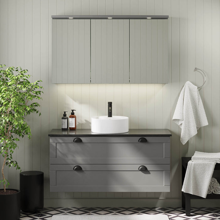 Nabbetorp Bathroom furniture, matt grey