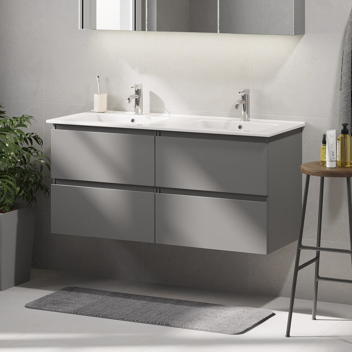 Saltnes Bathroom furniture, Matte Grey