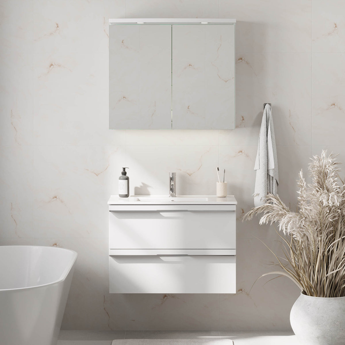 Verdal Bathroom furniture, matt white