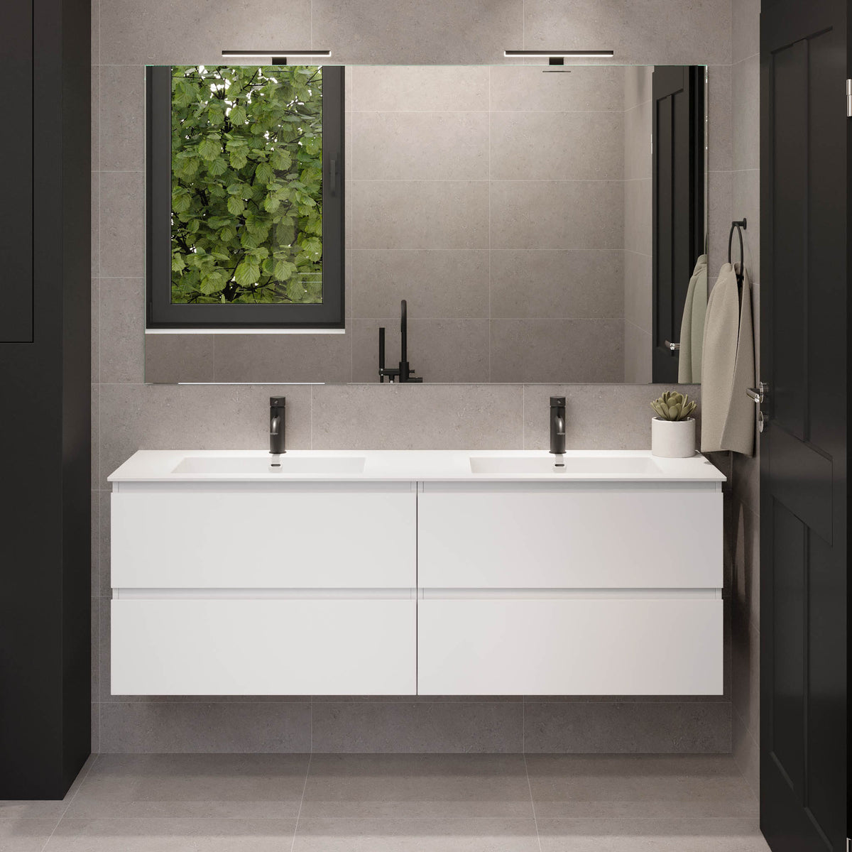 Sifjord Bathroom furniture, matt white