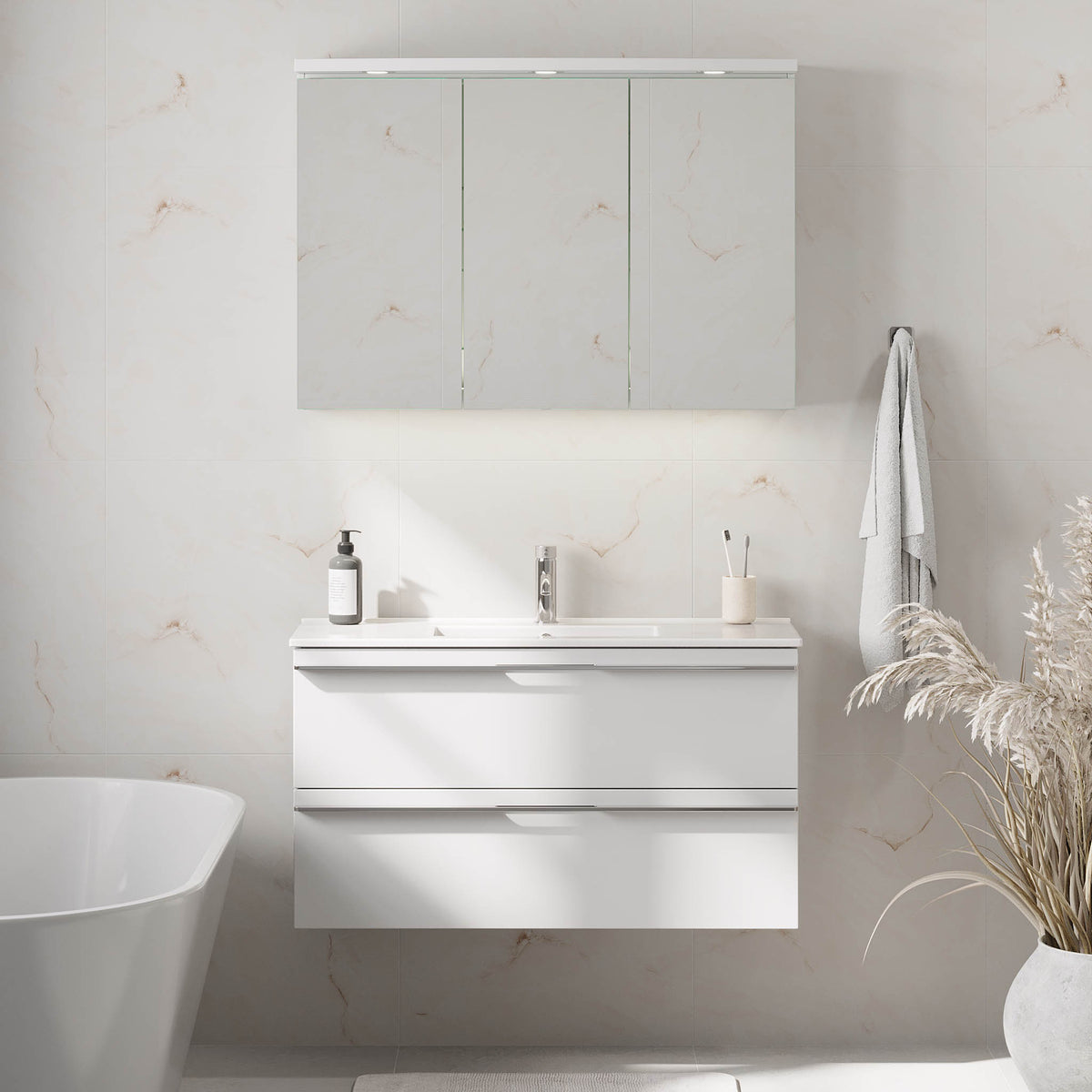 Verdal Bathroom furniture, matt white