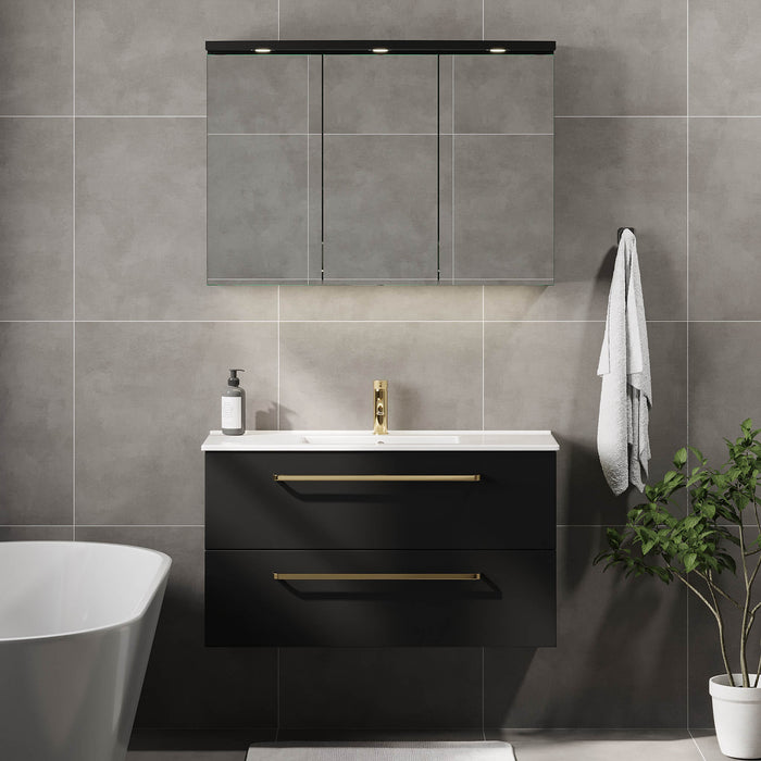 Verdal Slimline Bathroom Furniture, matt black