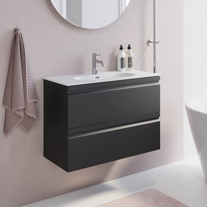 Kongsberg Bathroom furniture, Matte Black