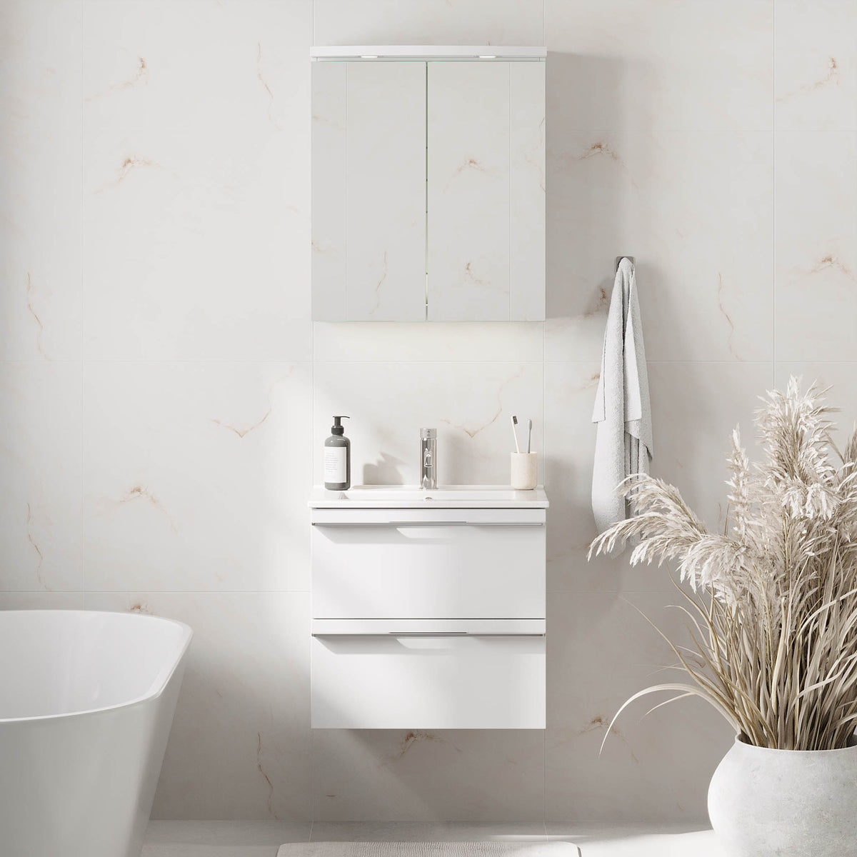 Verdal Bathroom furniture, matt white