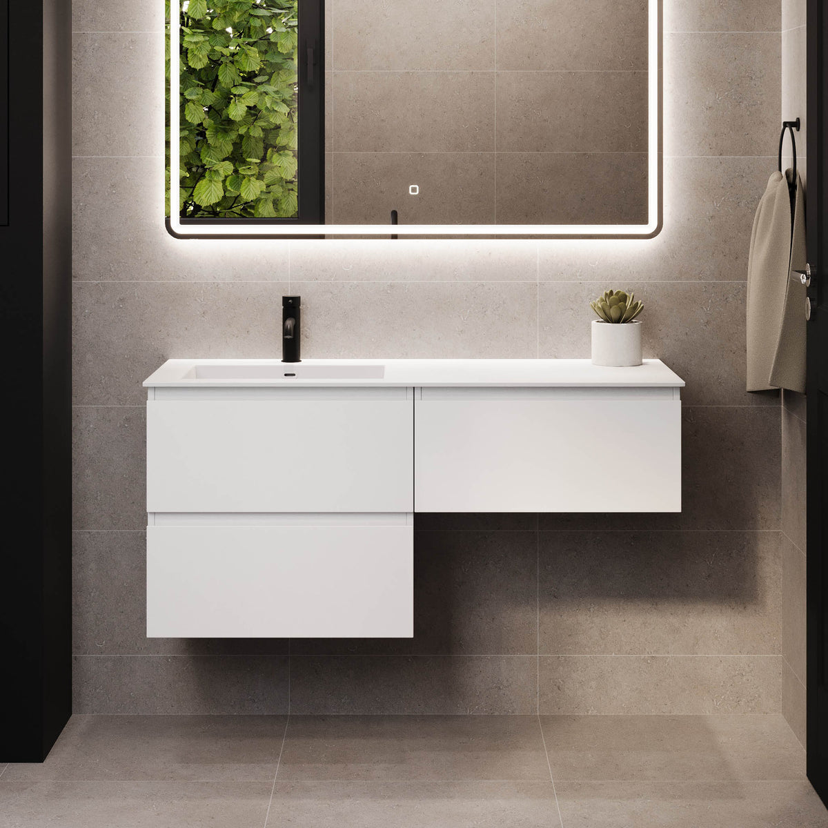 Sifjord Bathroom furniture, matt white