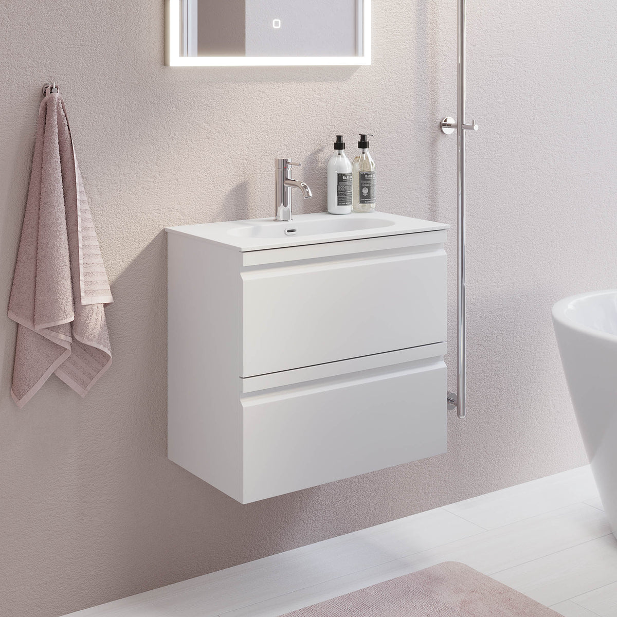 Kongsberg Bathroom furniture, Matte White