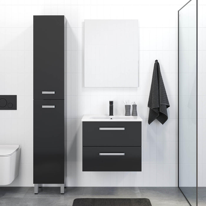 Chicago Classic Bathroom Furniture, black gloss