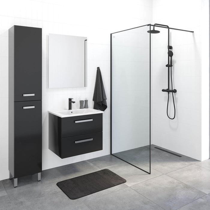 Chicago Classic Bathroom Furniture, black gloss