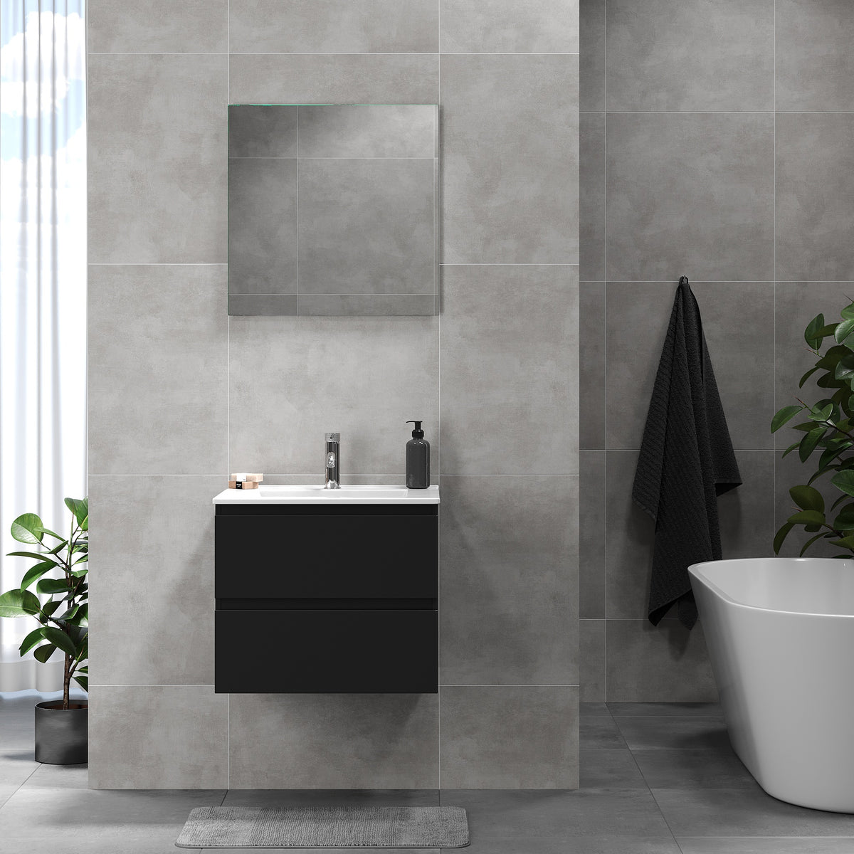 Kenwood Bathroom Furniture, matt black