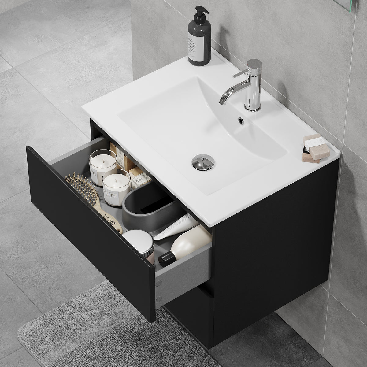 Kenwood Bathroom Furniture, matt black