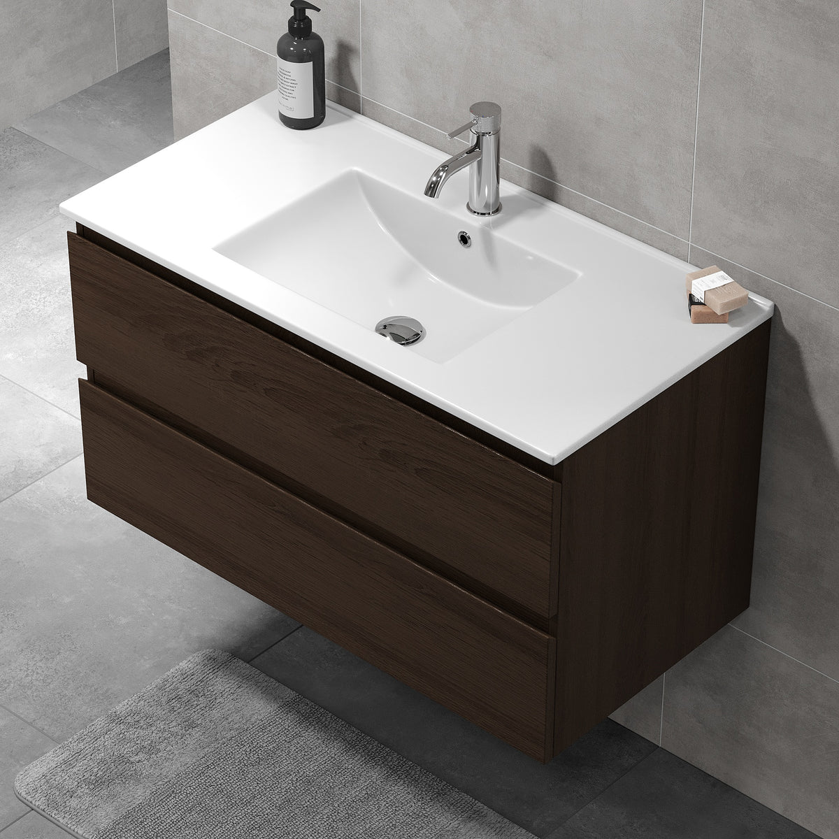 Kenwood Bathroom Furniture, Walnut