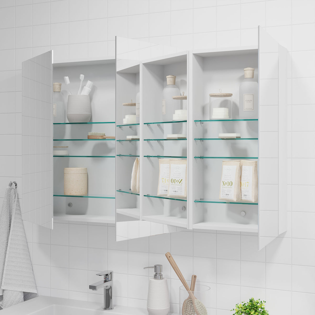 Mirror Cabinet Idse, Matte White