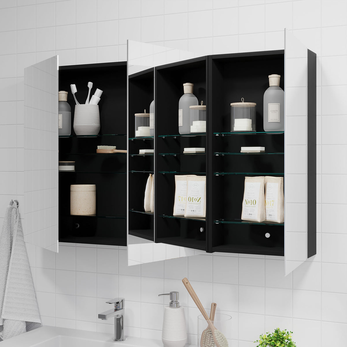 Mirror Cabinet Idse, matt black