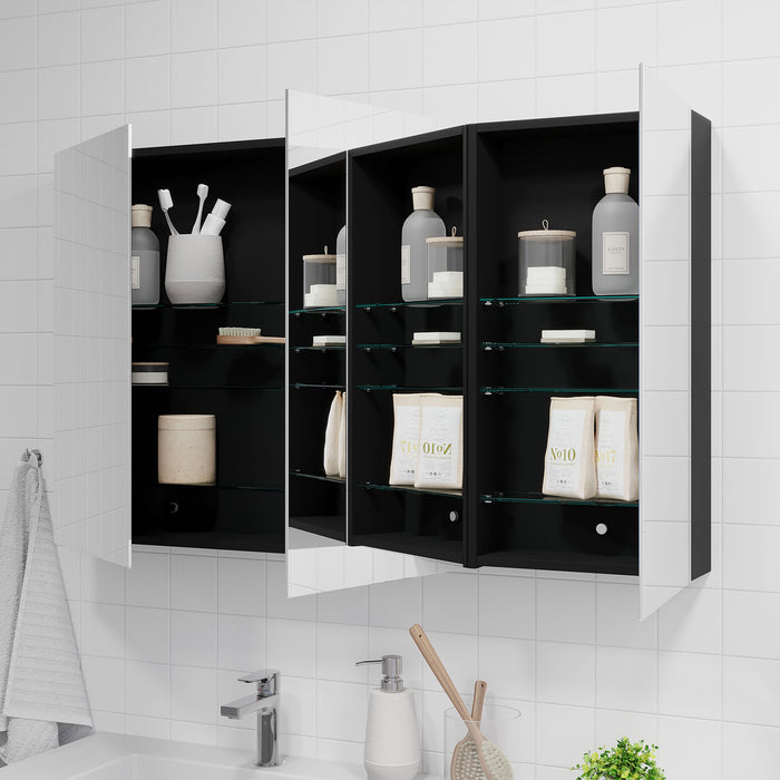 Mirror Cabinet Idse, Matte Black