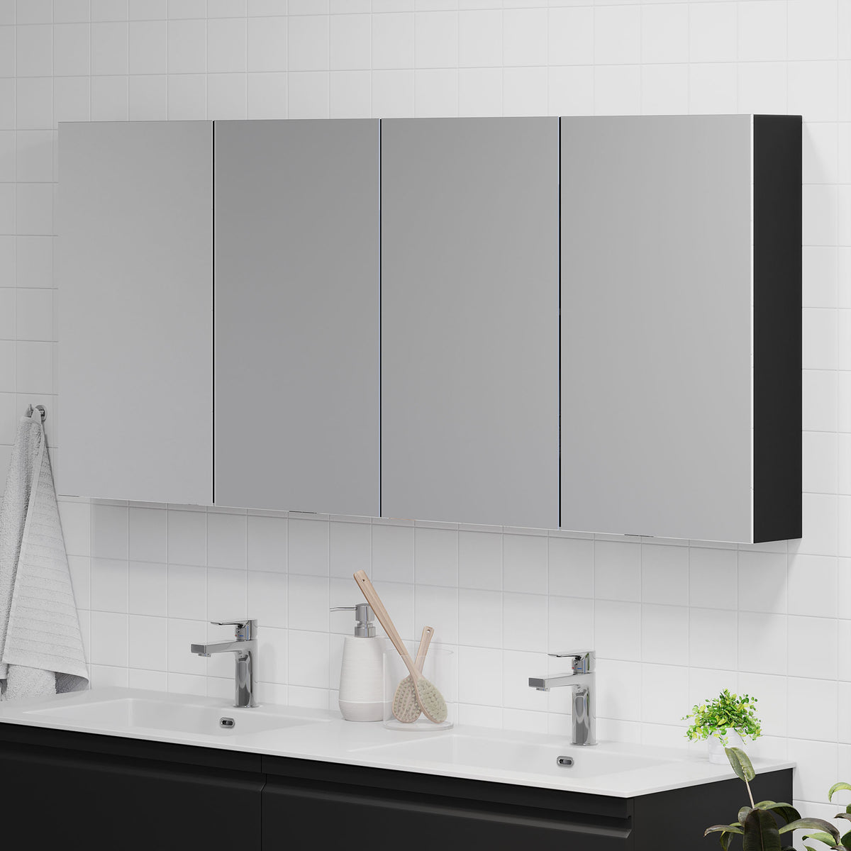 Mirror Cabinet Idse, matt black