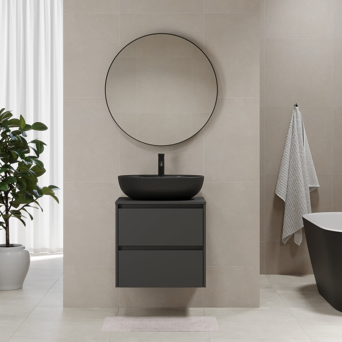 Seiland Bathroom Furniture, grey matt